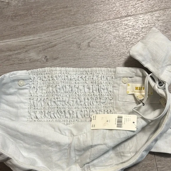 Maeve Soft Gray Strapless Crop Top - Picture 5 of 7